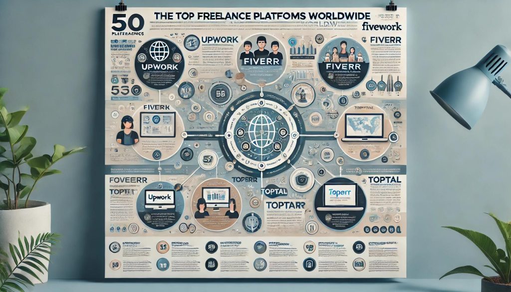 list of top 50 freelance platforms that are renowned worldwide